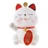 Figura De Maneki Neko Con Forma De Gato Afortunado, Linda Hu