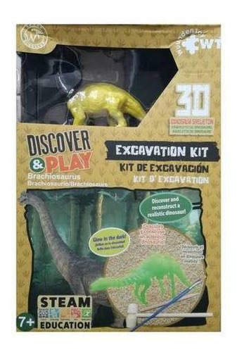 Kit Excavación Dinosaurios 3d Fósil Arqueología Niños