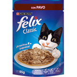 Alimento Húmedo Felix Sabor Pavo (15 Sobres)