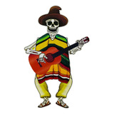 1pza Adorno Movil Dia De Muertos Esquetelo Guitarra 0hal0