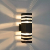 Foco Aplique Lampara Muro Led Exterior Color Negro