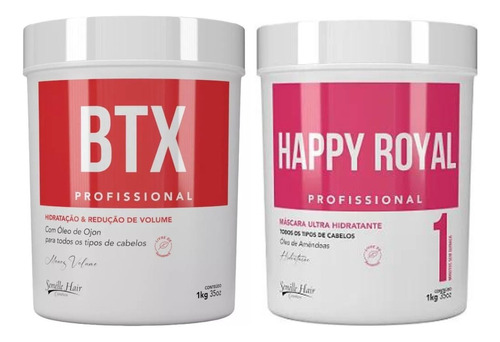 Kit Botx Capilar Btx 1kg + Máscara Capilar Happy Royal 1kg