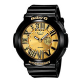 Baby G Bga 160 1bdr Original Negro Con Dorado Mujer