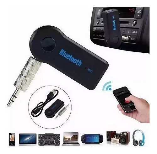 Receptor Auxiliar Bluetooth Aux 3.5 Carro Coche Manos Libres