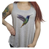 Musculosa Acampanada Colibri Amarillo Verde Azul Violeta