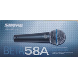 Microfone Shure Dinâmico Beta 58a Super Cardioide Original 