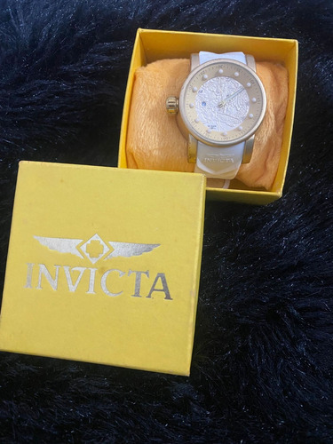 Relógio Invicta Yakusa Branco Dourado Impecável Oportunidade