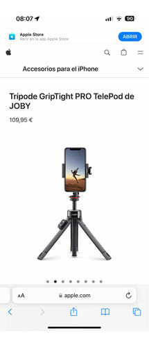 Trípode Gripthig Pro Tele Pod De Joby + Luz Led Joby