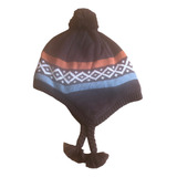 Gorro Tipo Andino Con Pompon Y Cubre Oreja Importado Gymbore