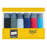 Boxer Ajustado Corto Multicolor 6 Pzs - Everlast Underwear