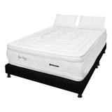 Combo Dormilandia Superdream Colchon Queen + Base Cama Color Blanco