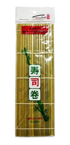 Kit C/ 10 Esteira-sudarê-sushi Mat Bambu Quadrado 24 Cm