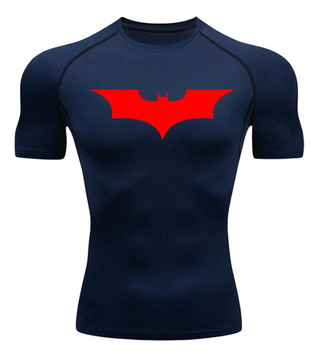 Camisa Compressão Batman Manga Curta Treino Academia 