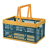 Cesta De Compras De Plástico Plegable Con Asa Para