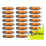 Plafon Tipo Peter 12 Led Con Estrobo Mica Ambar 24 Pz