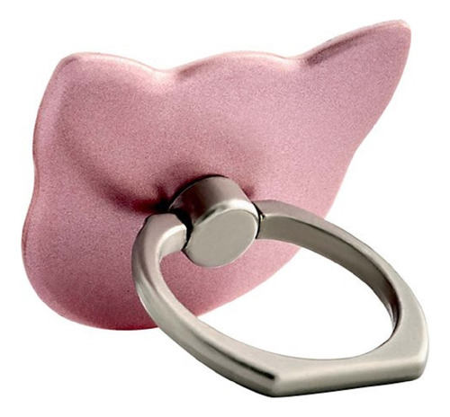 Soporte De Anillo Para Teléfono Gato Anti-caídas Rosa