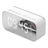 Reloj Despertador Led Multifunción Con Espejo, Reproductor -