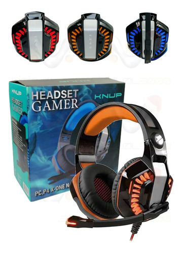 Fone Gamer Headset Knup Kp-491 Profissional Ps4 Pc Xbox One