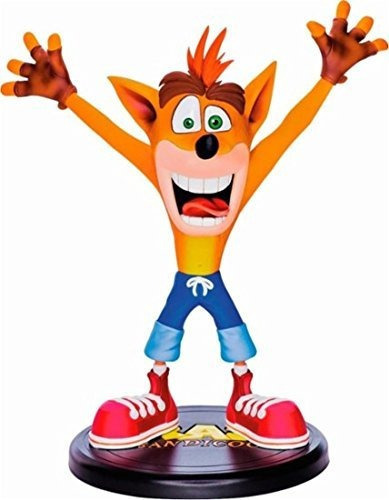 Crash Bandicoot Estatua Pintada De Pvc Marron / Rojo / Blanc