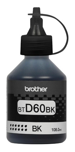 Botella De Tinta Brother Color Negro Btd60bk