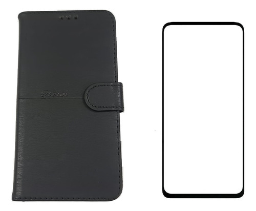 Capa Carteira + Pelic Vidro 3d Para Redmi Note 9s Note 9 Pro