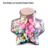 Botella De Vidrio Origami Stars, Frascos De Vidrio Transpare