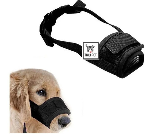 Bozal Para Perro Ajustatable Con Nylon Y Velcro Talla S