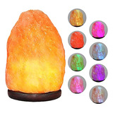 Pursalt Himalayan Lámpara De Sal De 8 Colores Cambiantes Luz