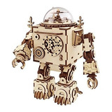 Robotime Rompecabezas 3d Caja De Música De Arte De Madera Ro