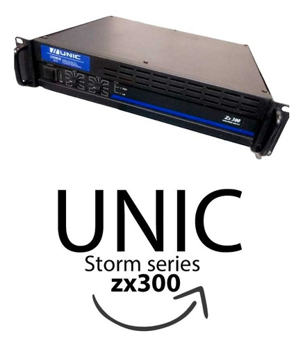 Potência Unic Zx300 Storm Series Amplificador 2 Canais - 300