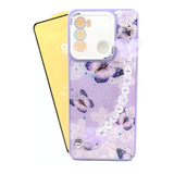 Case Mariposa + Mica + Pulsera Para Motorola G60