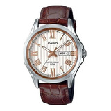 Reloj Casio Hombre Cuero Sumergible Modelo Mtp-e131ly-7a