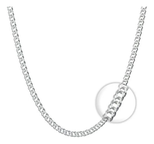 Cadena Triple Grumet Chapado Plata 925 Collar 6mm De Hombre