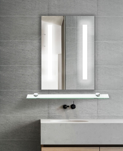 Espejo Para Baño Con Repisa. Luz Led Integrada. 50x70cm.