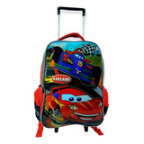 Mochila Escolar Rodinha Infantil Carros Tam. G Mc2991 Cor Preto Desenho Do Tecido Poliéster