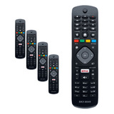 Kit 5 Controle Remoto Compatível Tv Philips Smart