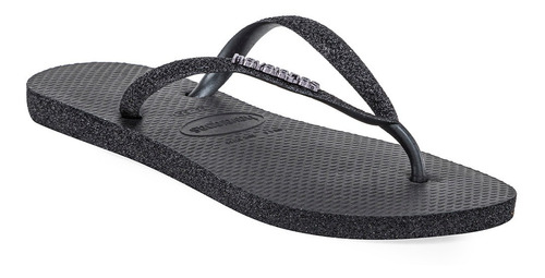 Ojotas Havaianas Slim Sparkle Mujer Negra Solo Deportes