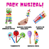 Pack Musical Infantil Madera 5 Instrumentos Didácticos Niños