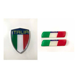 Kit Emblema Adesivo Escudo + Aplique Coluna - Itália