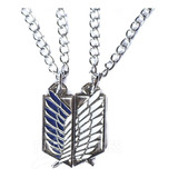 2 Colgantes Collares Anime Attack On Titan Parejas Amistad