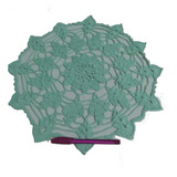 Plato De Sitio X2 Redondo Diám 35cm Crochet Hilo Color