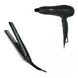 Set Kit Secador De Pelo + Planchita De Pelo Atma Ck4010n 