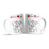 Taza Personalizada De I Love You Para Novios Parejas