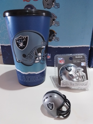 Lote Minicasco Ridel Pocket Pepsi Vaso Nfl 2023  Raiders