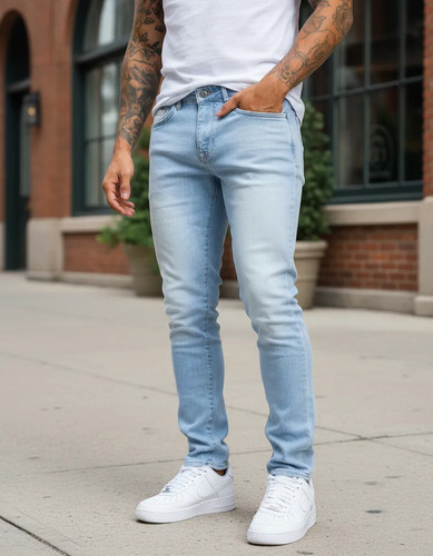 Pantalones Elásticos De Jean De Moda Para Hombres | MercadoLibre