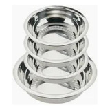 Kit 4 Bacias Tigela Bowl De Inox - 24,5 Cm/24 Cm/22 Cm/15 Cm