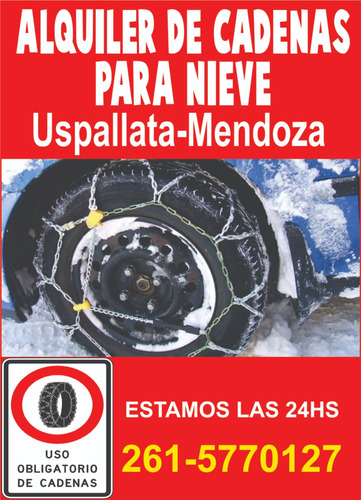 Alquiler Cadenas Para  Nieve Y Cabañas En Uspallata Mendoza