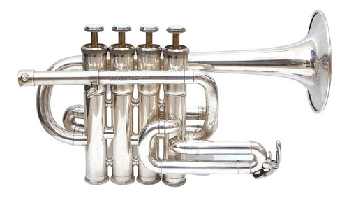 Trompete Piccolo Sib Yamaha Ytr-6810s Prateado Seminovo