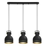 Luminario Colgante Industrial E27 126w Negro/ Oro 125v Calux