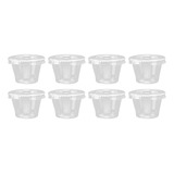 100 Juegos De Vasos De Plástico Con Tapas Transparentes .
